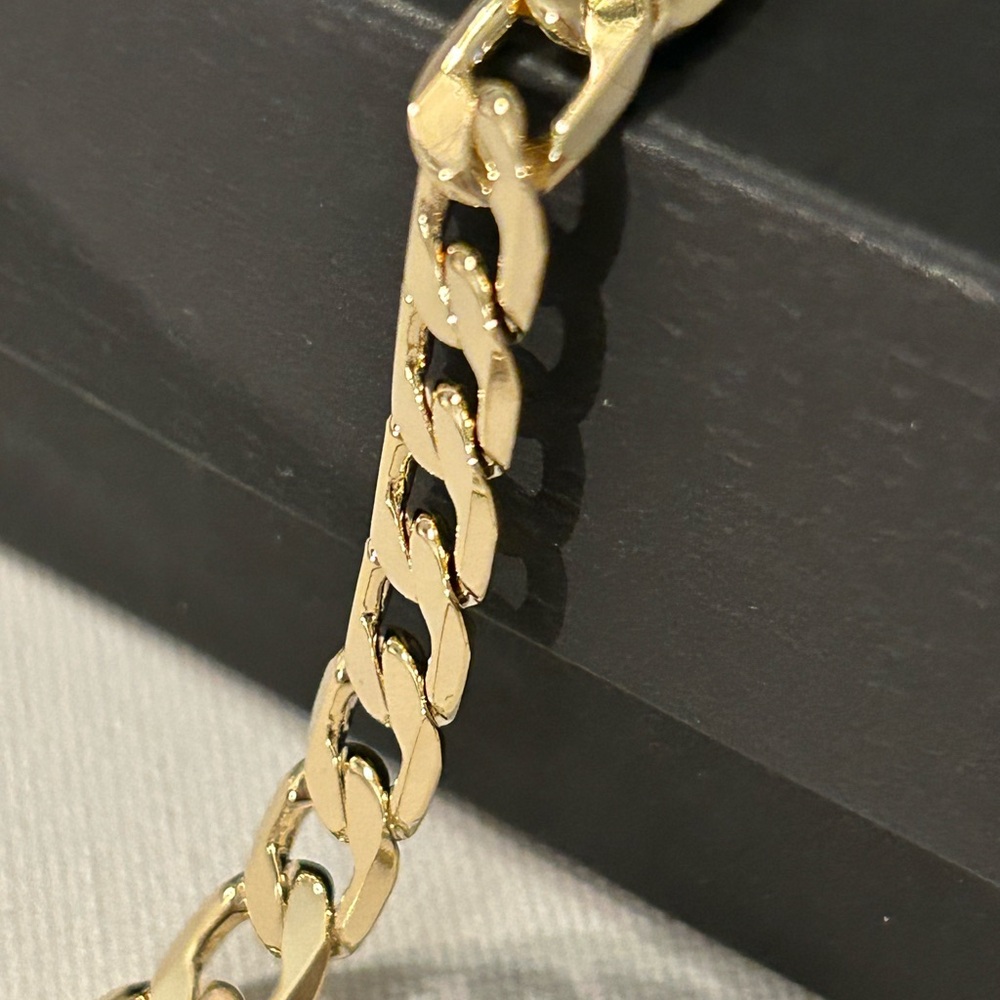 Gold plated Cuban link chain, gold plated men’s chain, Cuban link chain 29” - Picture 3 of 9